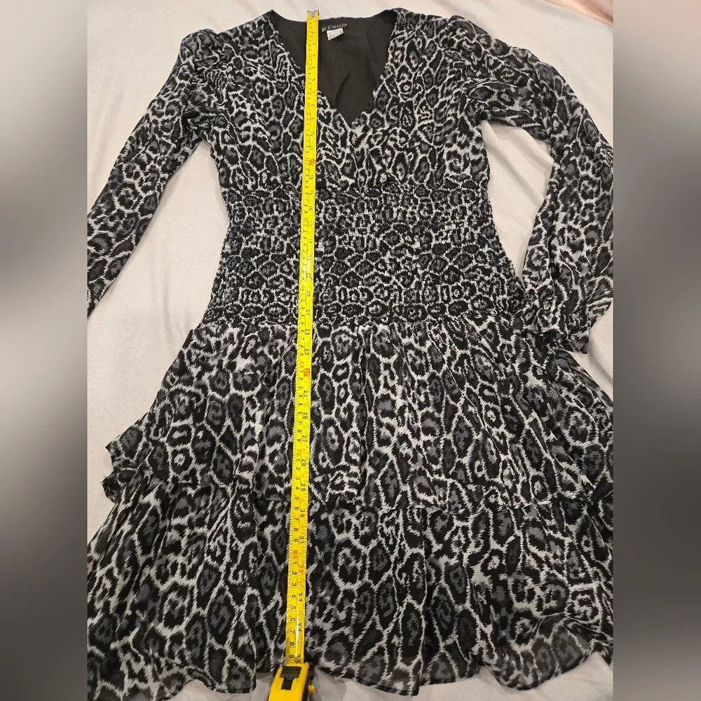 Leopard Print‎ Long Sleeve Dress